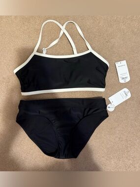 Xersion Black with White Trim Women's Bikini Set